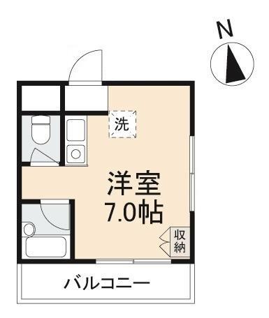 CALVERT西宝町(ワンルーム/3階)の間取り写真