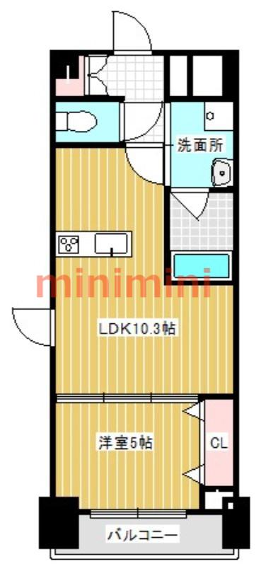 LA PCHE KINO(1LDK/2階)の間取り写真