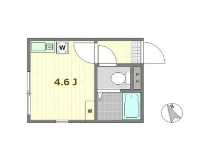 ルークス雑色(ワンルーム/1階)の間取り写真