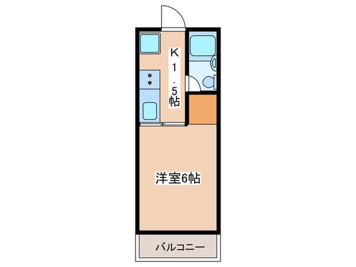 オリエントハイツNO3(1K/2階)の間取り写真