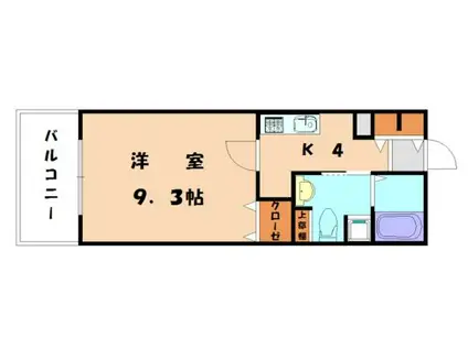 ランドスペース(1K/5階)の間取り写真