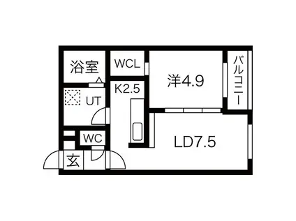 Y´S N10(1LDK/3階)の間取り写真