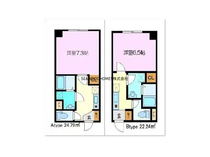 ラ・プラージュII(1K/2階)の間取り写真