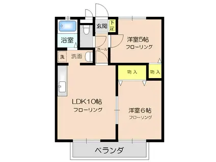 小宮ステージ(2LDK/2階)の間取り写真