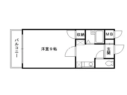 SHAMON東山(1K/3階)の間取り写真