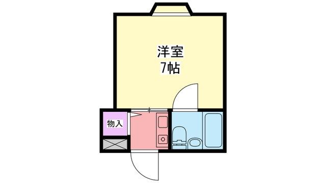 ロイヤル高田(1K/4階)の間取り写真