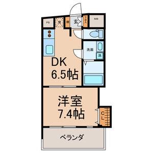 CLAIR HEIWA(1DK/7階)の間取り写真
