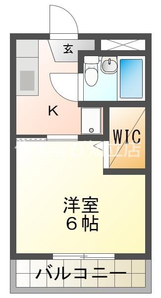 グレース21(1K/3階)の間取り写真
