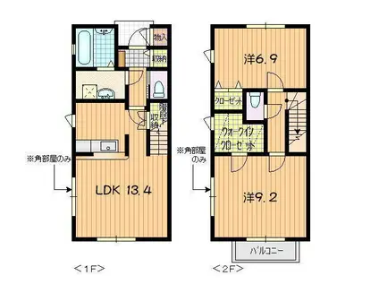 ウィングスII(2LDK/1階)の間取り写真