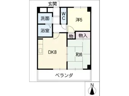 ドエリングハト(2DK/1階)の間取り写真