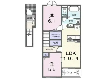 ポートヴィレッジ24 II(2LDK/2階)の間取り写真