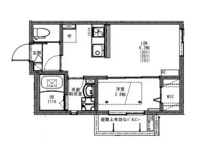 KEIAI RESIDENCE 北越谷IV(1LDK/2階)の間取り写真