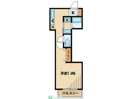 プリンス町田(1K/3階)の間取り写真