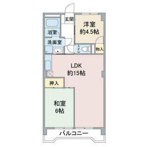赤坪小菅ビル(2LDK/1階)の間取り写真