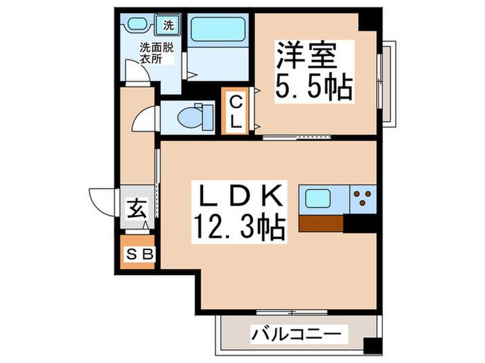REGALO VITA(1LDK/5階)の間取り写真