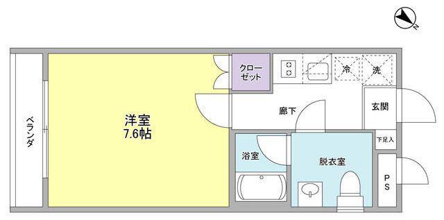 メゾンブランカ(1K/3階)の間取り写真