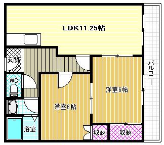 プレアール本郷(2LDK/4階)の間取り写真