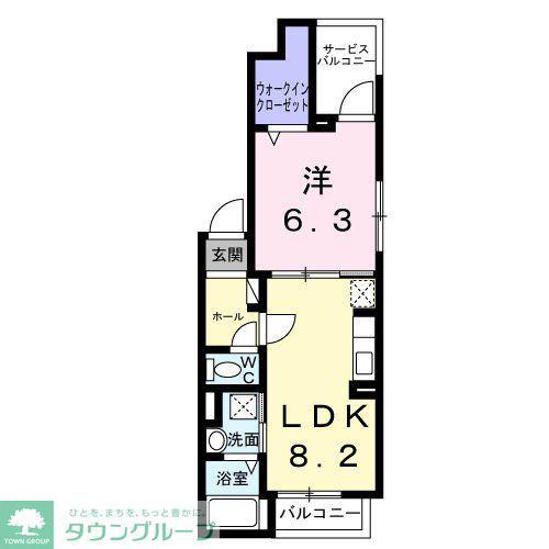 アーバンメゾン(1LDK/2階)の間取り写真