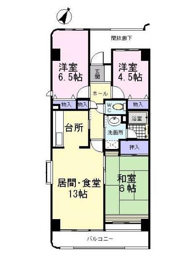 マサキビル(3LDK/7階)の間取り写真