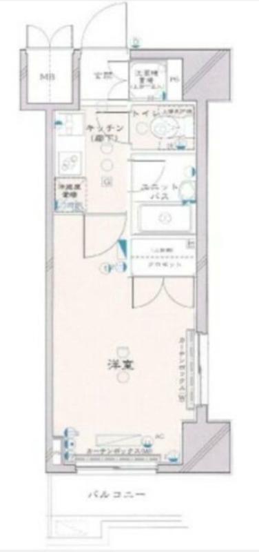 ルーブル南麻布(1K/7階)の間取り写真