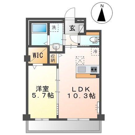 草加市花栗マンション工事(1LDK/1階)の間取り写真