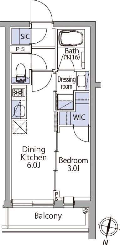 イプセ代々木上原RESIDENCE(1DK/3階)の間取り写真