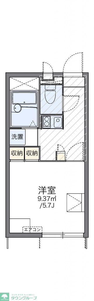 レオパレスサンレジデンス湘南(1K/1階)の間取り写真