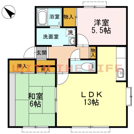 ミーツハオスK(2LDK/2階)の間取り写真