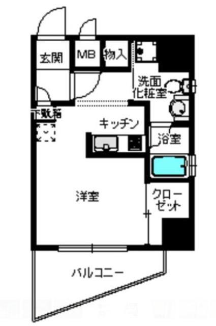 プライムアーバン薬院南(ワンルーム/8階)の間取り写真