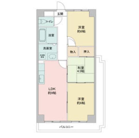 レジディア日比野(3LDK/8階)の間取り写真