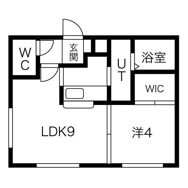ウインダムヒル札幌駅前(1LDK/4階)の間取り写真