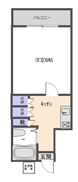 新井3丁目(1K/1階)の間取り写真