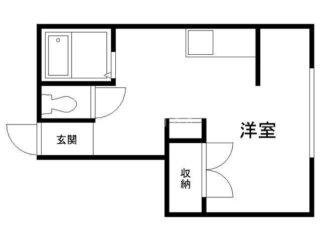 メゾンフォンテーヌ(ワンルーム/1階)の間取り写真