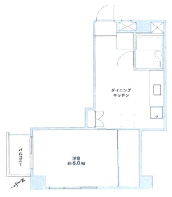 千束東豊エステート(1DK/2階)の間取り写真