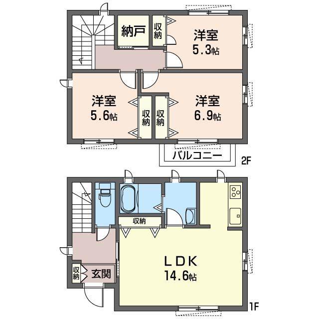 宮前戸建D(3LDK/1階)の間取り写真