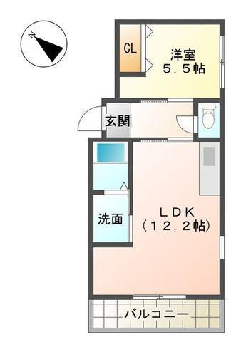 リベラ蔵前(1LDK/3階)の間取り写真