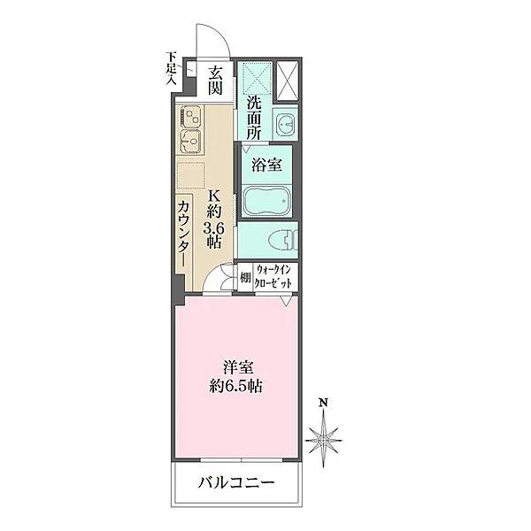 藤和ハイタウン新宿(1K/10階)の間取り写真