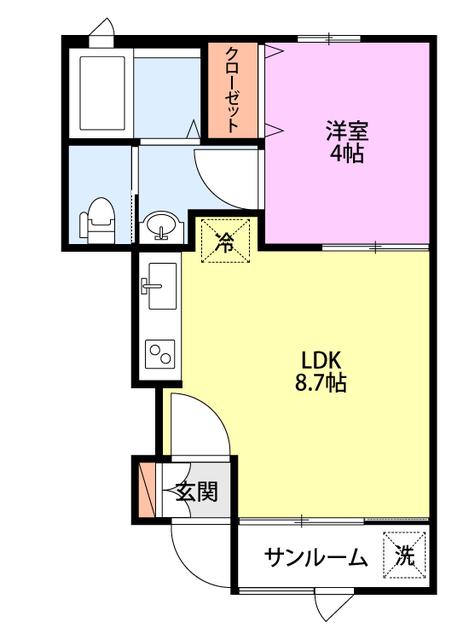 グランメゾン近江(1LDK/1階)の間取り写真