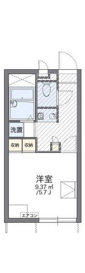レオパレスマユリカV(1K/1階)の間取り写真