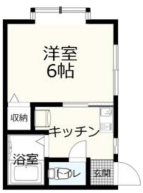 ミレニアムハウス(1K/1階)の間取り写真