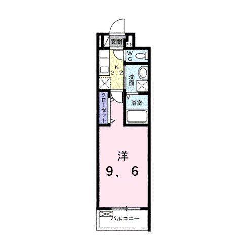 小田急江ノ島線 鵠沼海岸駅 徒歩14分 3階建 築4年(1K/3階)の間取り写真