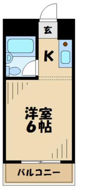 リエス多摩センター(1K/1階)の間取り写真