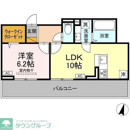 アリエッタ(1LDK/2階)の間取り写真