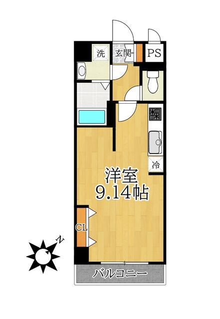 ミツヤ富浜マンション(ワンルーム/5階)の間取り写真