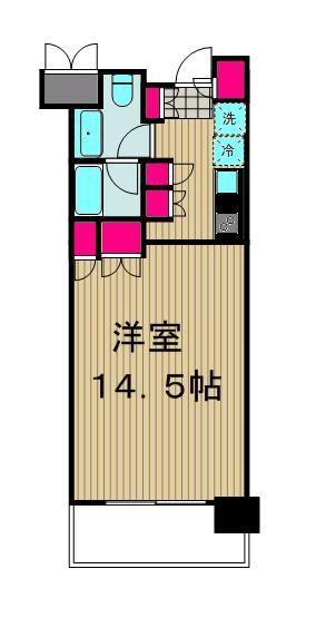 WILLDO清澄(1K/1階)の間取り写真