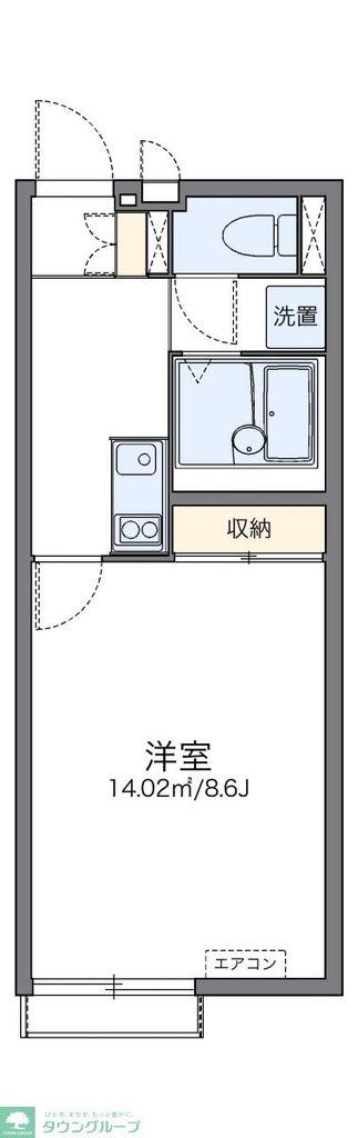 レオネクストノワールII(1K/2階)の間取り写真