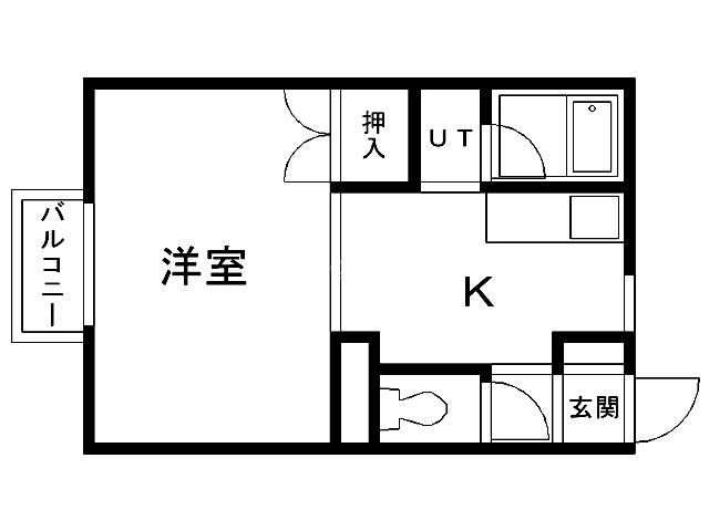 GETTING BETTER D棟(1DK/1階)の間取り写真