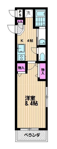 ベルメゾン常盤(1K/1階)の間取り写真