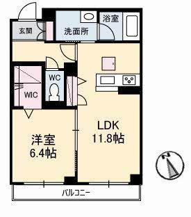 ファボーレ神田(1LDK/1階)の間取り写真