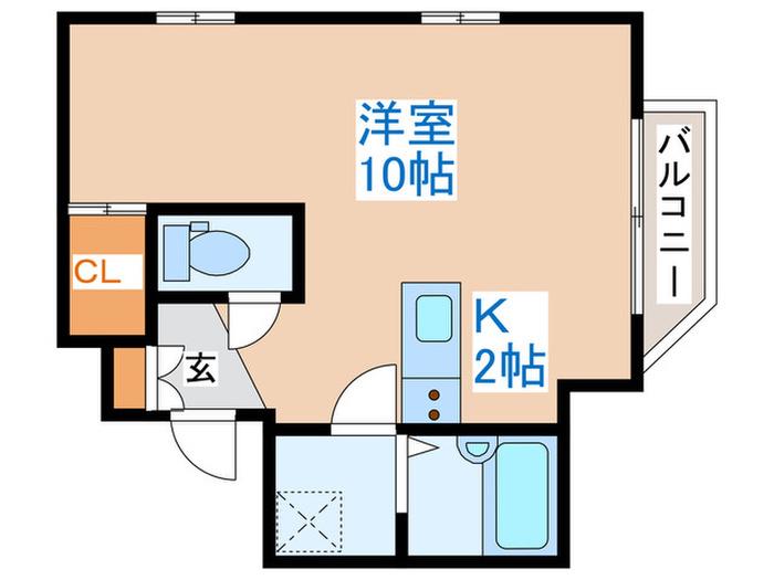 BLOOM(ワンルーム/4階)の間取り写真